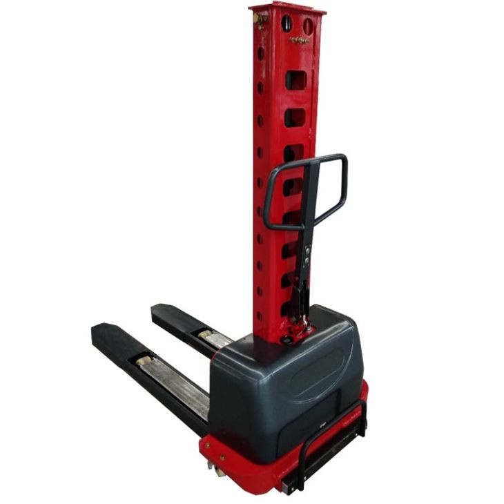 cheap New 500kg Self Loading Electric Pallet Stacker Warehouse Equipment Can Use Car With 800mm, 1000mm, 1300mm Lift Height